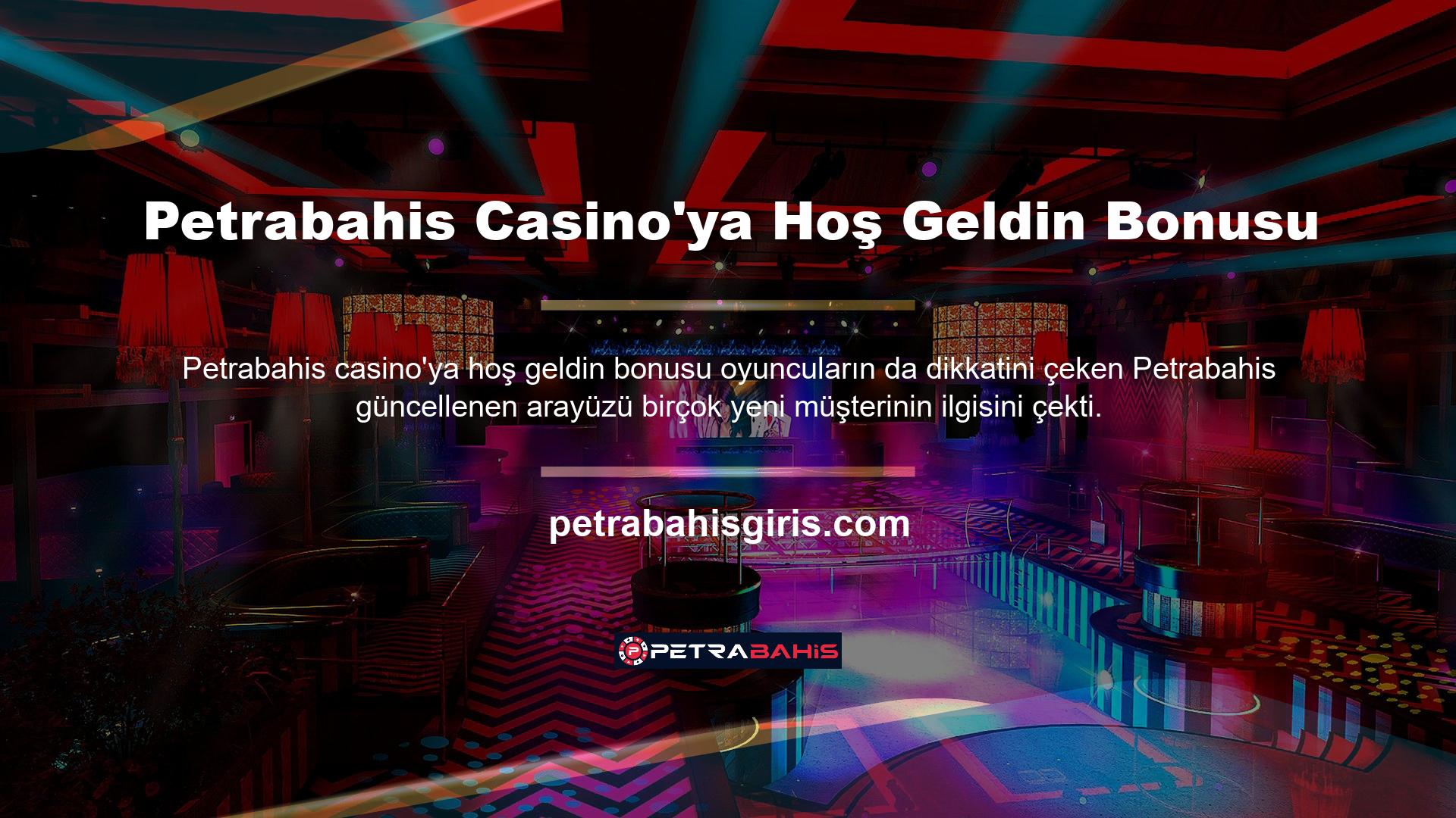 Petrabahis casino hoş geldin bonusu, güvenli bir bahis sitesi arayüzü aracılığıyla sunulur